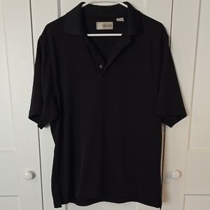 Cubavera Black Polo Shirt Short Sleeve Classic